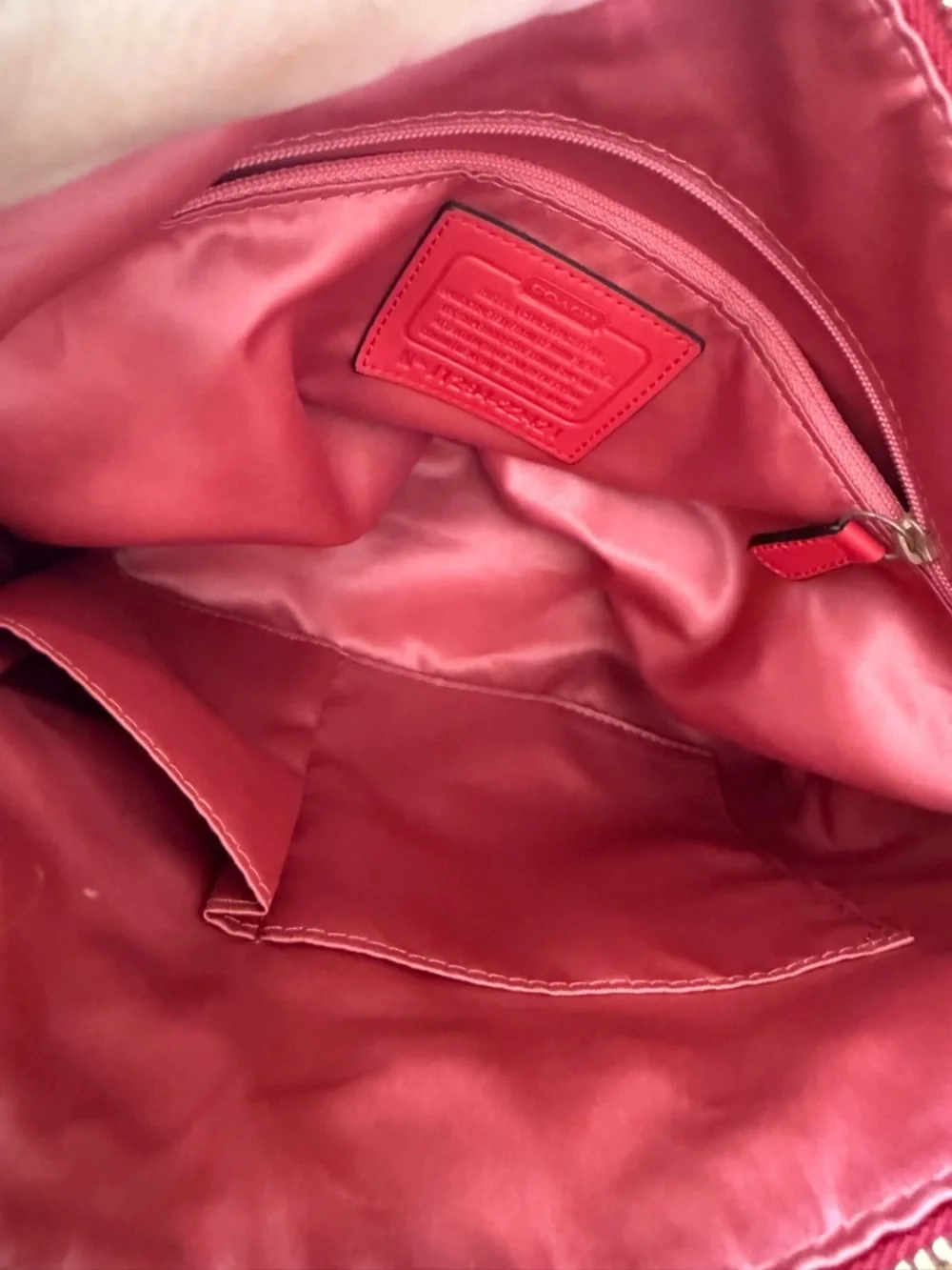 Coach Red Hippie Poppy Leather Bag #3